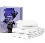 Purple SoftStretch White Full Sheet Set