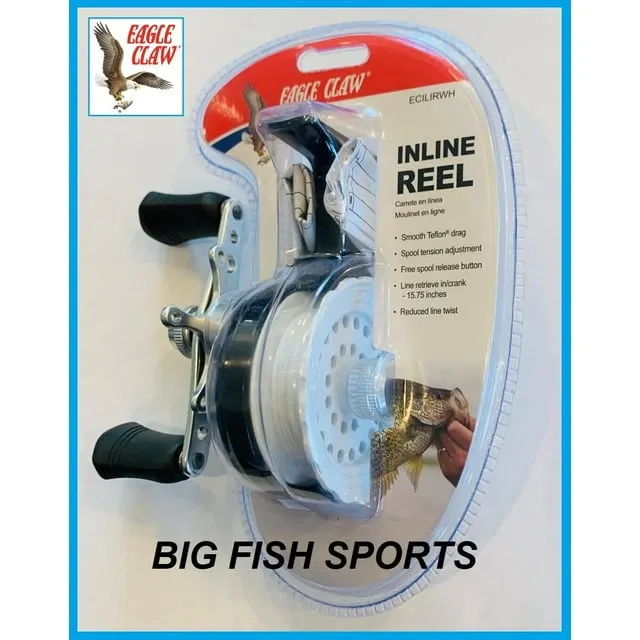 Eagle Claw In Line Ice Reel, Carbon, Small