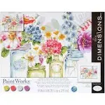 Paint by Number Kit Rainbow Flowers