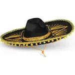 Dress Up America Gold Mexican Sombrero Hat Adults