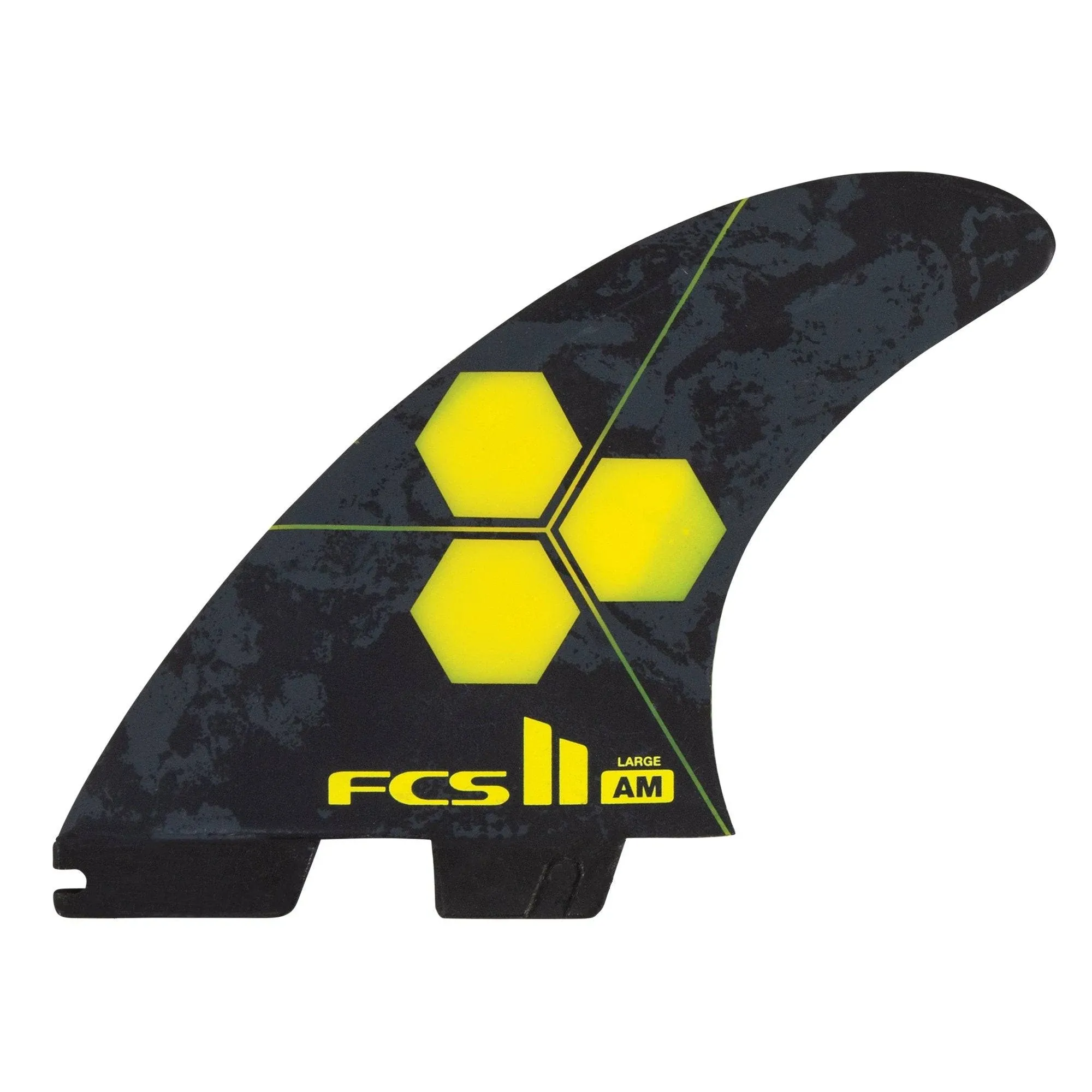 FCS II AM Performance Core Tri Fin Set - Yellow - Large