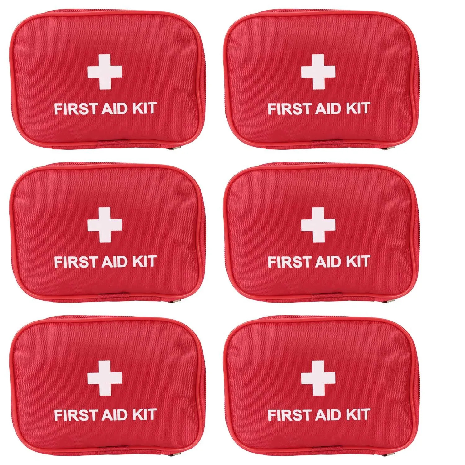 AOUTACC 6 Pack Empty First Aid Kit Bag, Lightweight Empty First Aid Bag for Emergency at Home, Office, Car, Outdoors, Boat, Camping, Hiking(Bag Only)