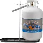 Flame King Dual RV Propane Tank Cylinder Rack for RVs and Trailers for 40lb Tanks - KT40MNT (Tanks Sold Separately)