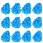 Faxco 12Pack Plastic Pom Poms Cheerleading Pom Poms Sports Dance Cheer Plastic Pom Pom for Rooters,Cheering Squard,Cheering Team