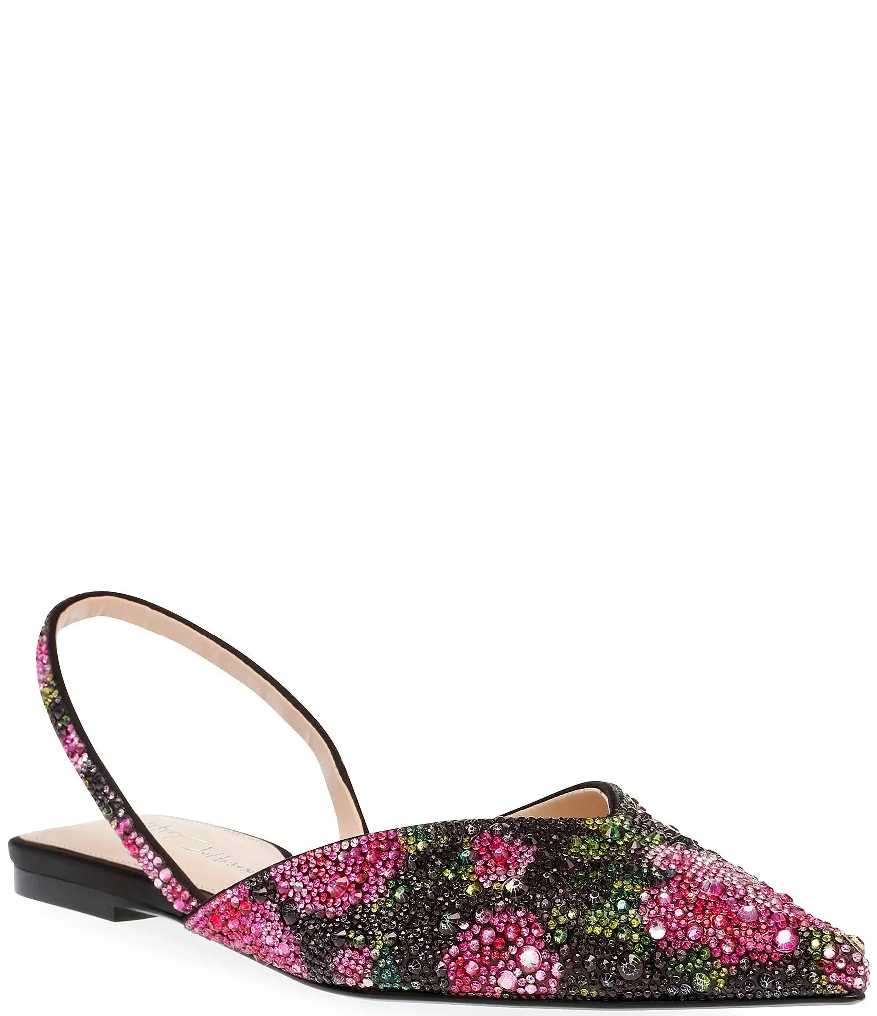 Betsey Johnson Women's Vance Rhinestone Slingback Flats - Floral Multi - Size 8M