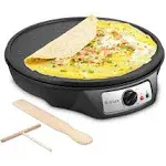 Electric Crepe Maker, iSiLER Nonstick Pancake Maker Griddle, 12 inches Crepe Pan