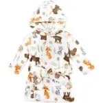 Hudson Baby Plush Animal Face Bathrobe, Woodland, 0-9 Months