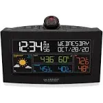 La Crosse Technology 631-99897-INT Wifi Projection Alarm Clock with Outdoor Temp