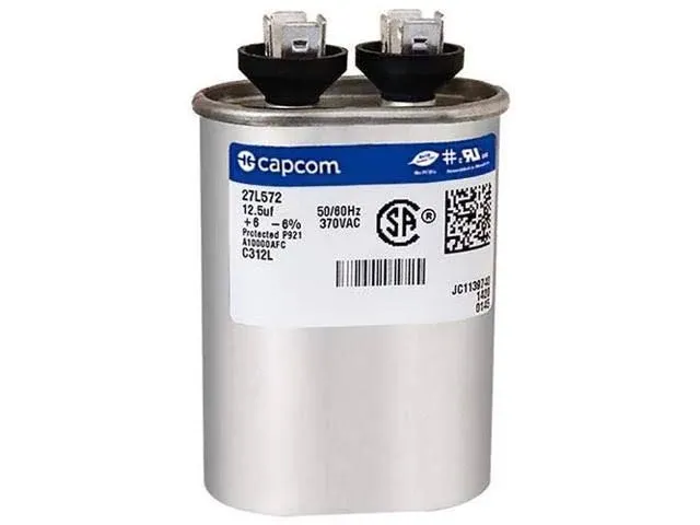 Capacitor Oval 12.5 UF MFD 370 Volt