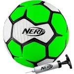 NERF Proshot Kids Soccer Balls - Size 3, 4 + 5 Indoor + Outdoor Youth Soccer Balls + Air Pump Set