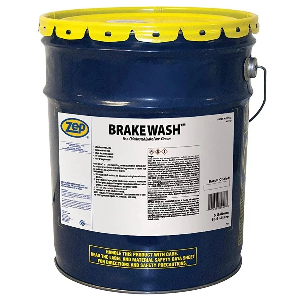 Zep Brake Wash Liquid Non-Clorinated Brake Parts Cleaner - 5 Gallon Pail - 50535 - for Workplace and Industrial Use Only