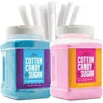 The Candery Cotton Candy Floss Sugar (2-Pack) Includes 100 Premium Cones