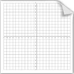 Static Cling Graph - 1" Grid with Numbered Axis