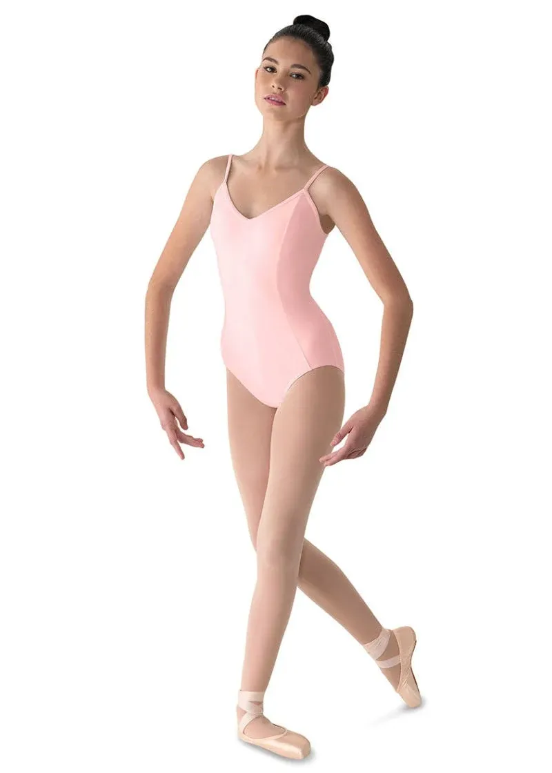 Mirella Pink Girls Leotard V Front Scoop Back Ballet Princess Seams