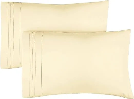 2 Pillowcase Set New Colors King / Off White