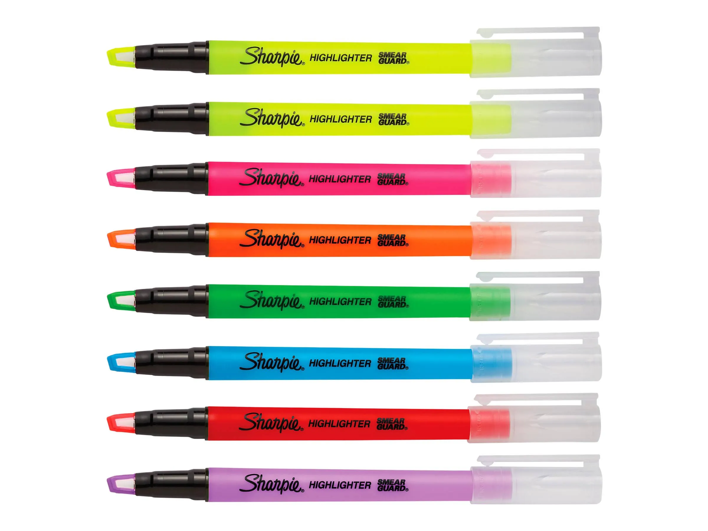 Sharpie Clear View Stick Highlighters, Chisel Tip, Assorted Colors, Pack of 8