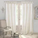 Elrene Jolie Semi-Sheer Curtain Panel, Ivory