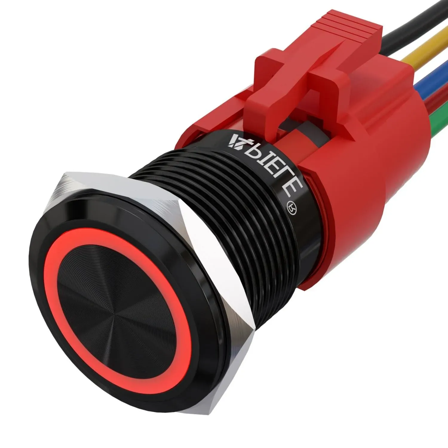 19Mm Momentary Push Button Switch on off Aluminium Alloy 12V LED Angel Eye Head