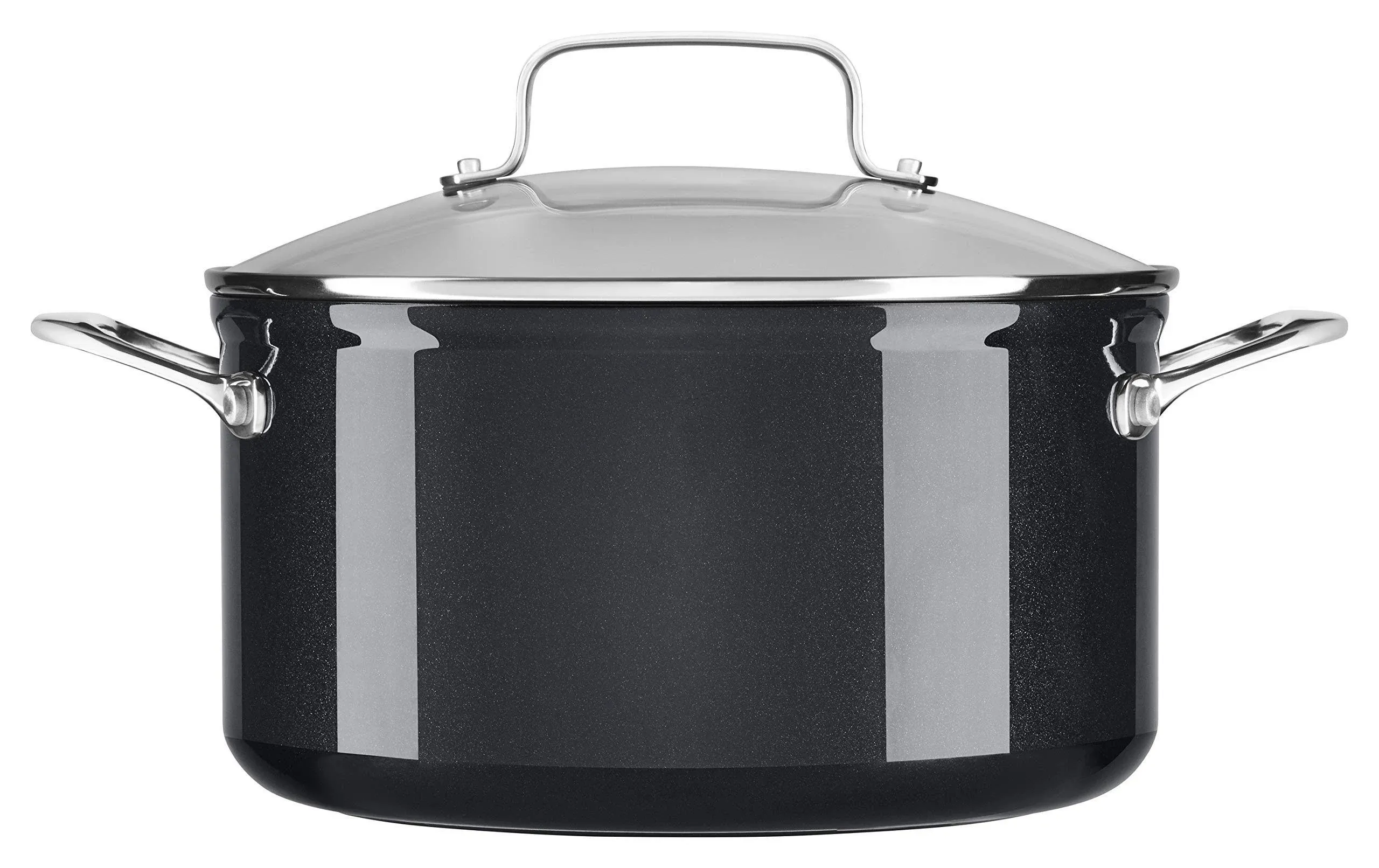 Kitchenaid Hard Anodized Nonstick 6.0-Quart Low Casserole w/ Lid, Black Sapphire