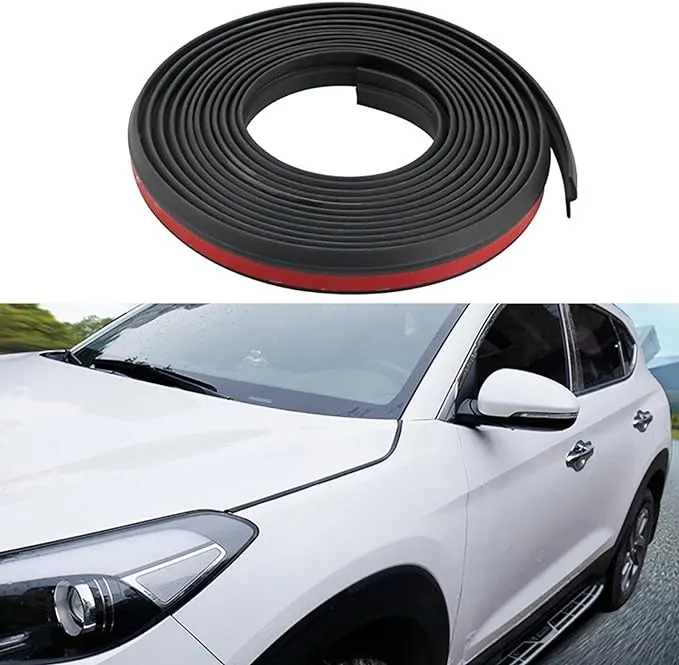 Car Hood Sealing Strip Automotive Weather Stripping Rubber Seal Strip 13.1 Ft