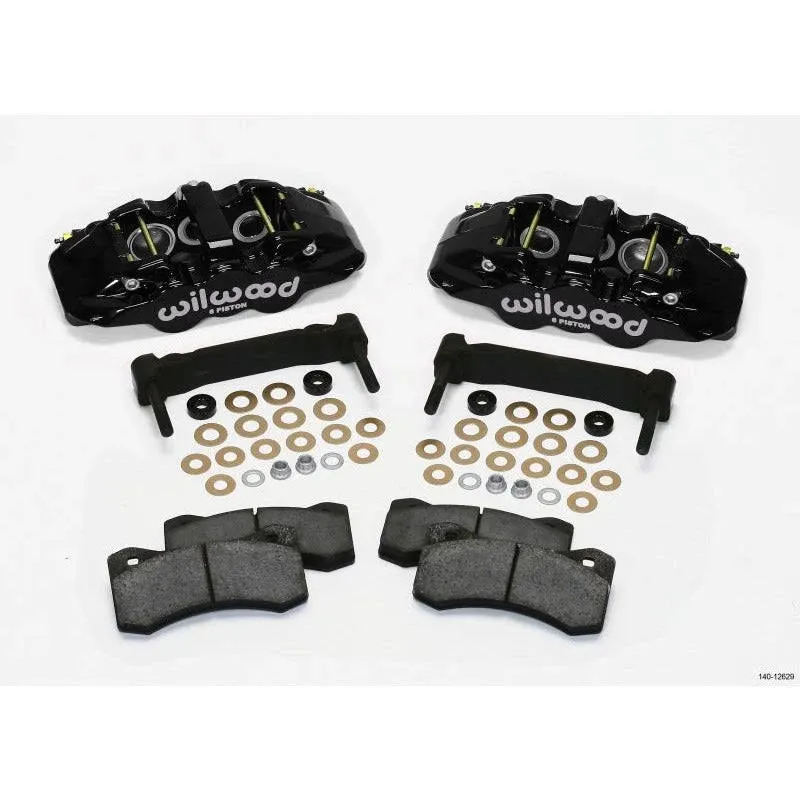 Wilwood AERO6 Front Caliper & Bracket Kit - Black 97-13 C5/C6 Corvette w/ OEM HD/Z51 Rotors