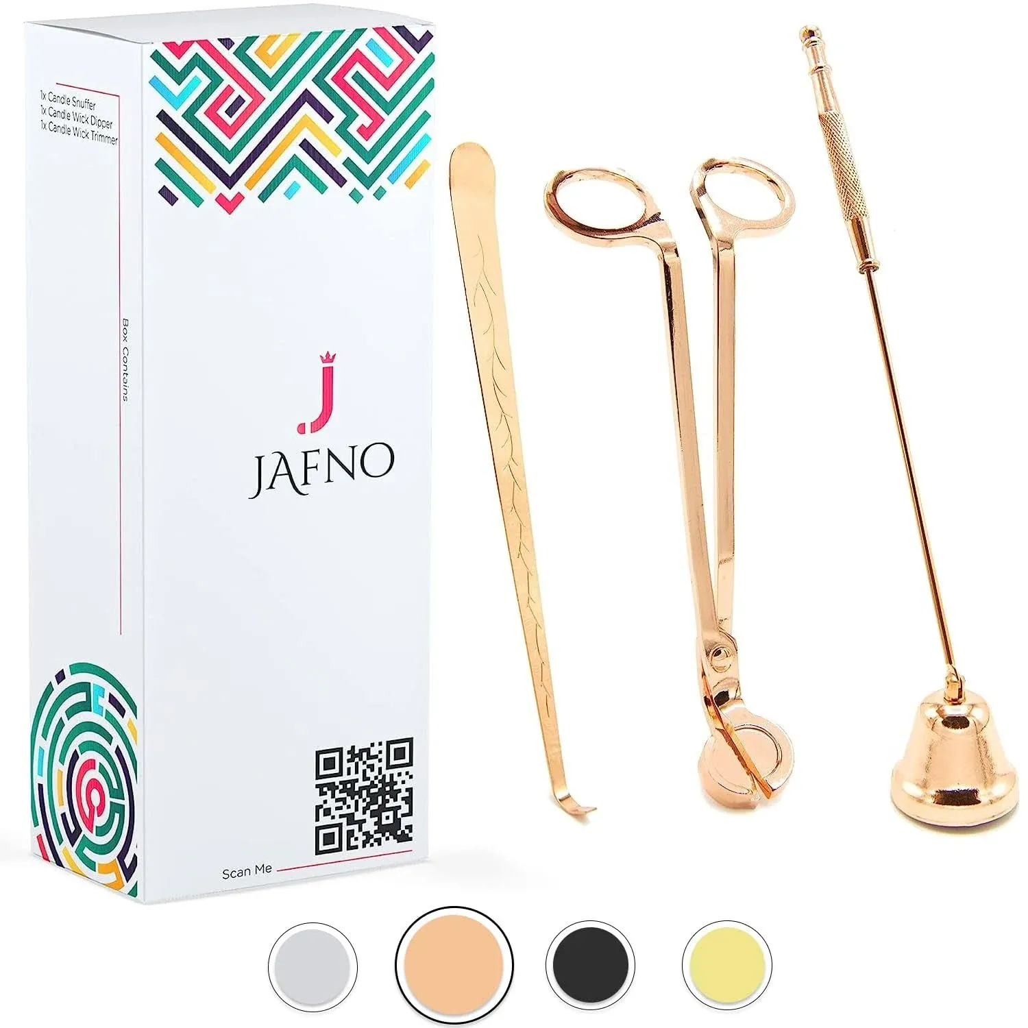 JAFNO 3 in1 Candle Wick Trimmer, Wick Trimmer Extinguisher, Candle Wick Cutter ...