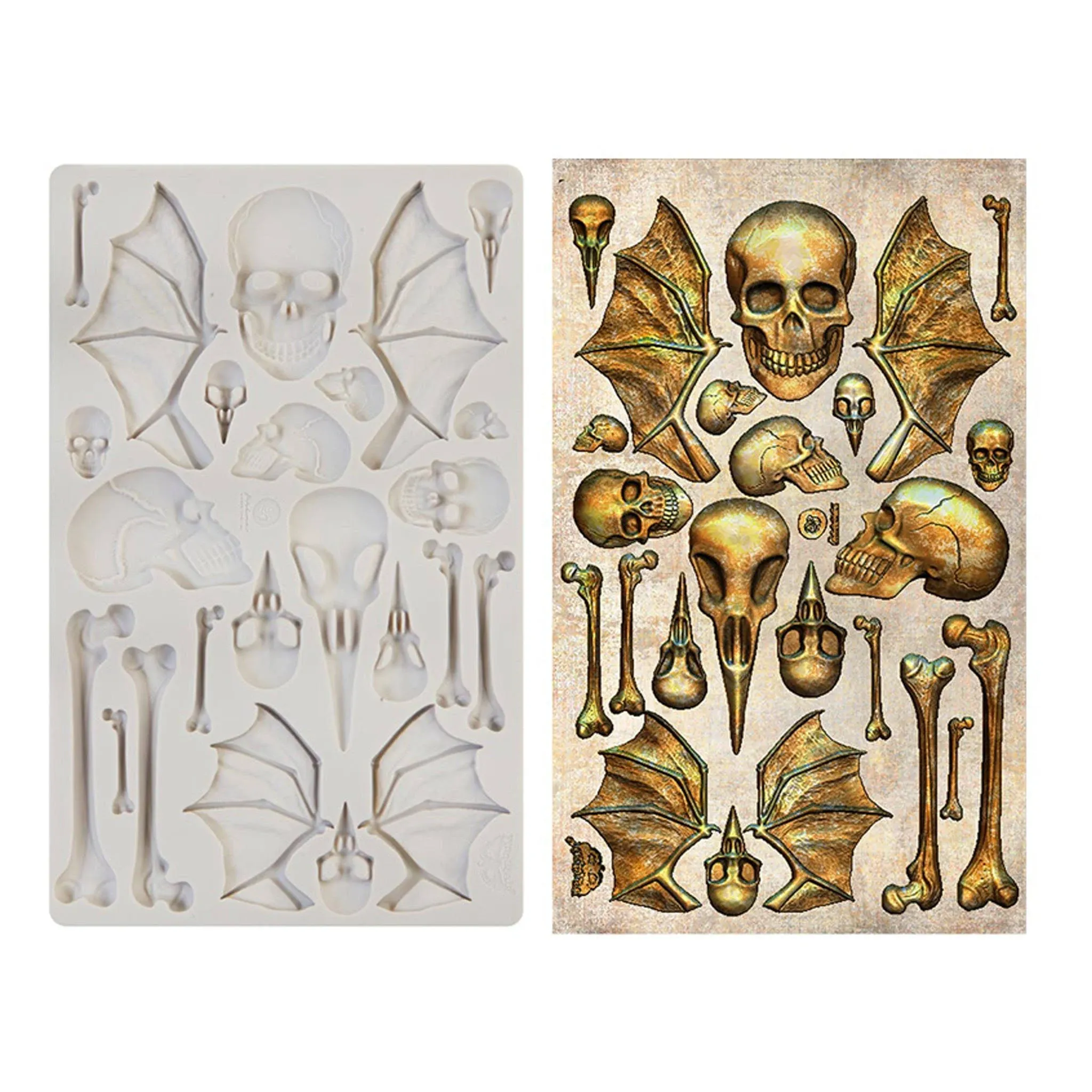 Finnabair® Décor Moulds® Wings & Bones Silicone Mold