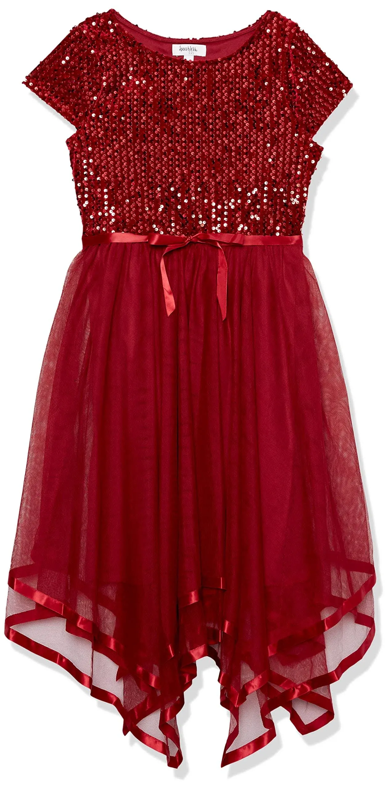 Girls size 16 sequin high low holiday dress. NEW with tags