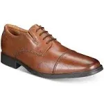 Clarks Men's Tilden Cap Toe Oxford - Dark Tan Leather - Size 8.5