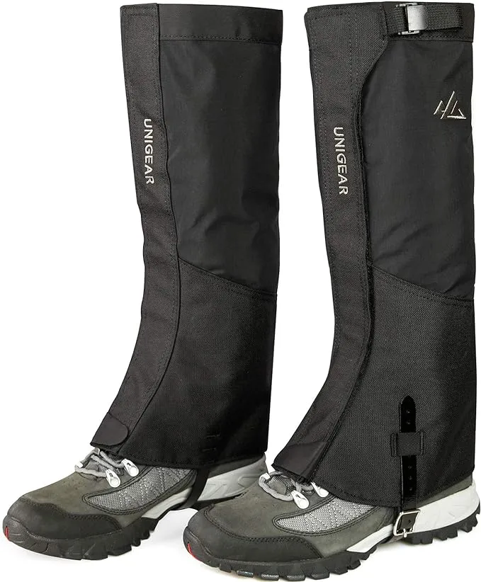  Snow Leg Gaiters, 1000D Fabric Waterproof Boot Gaiters for Hiking Medium