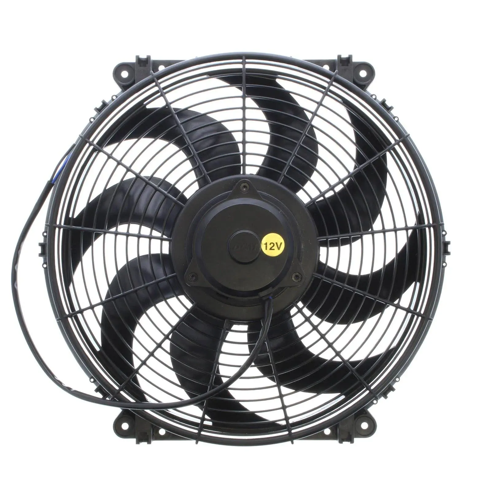 Derale 16626 16" Tornado Electric Fan Standard Kit , Black