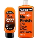 Nu Finish Exterior Car Care Kit with Scratch Doctor Car Scratch Remover (6.5 Fl Oz) and The Once a Year Car Polish (16 Fl Oz)