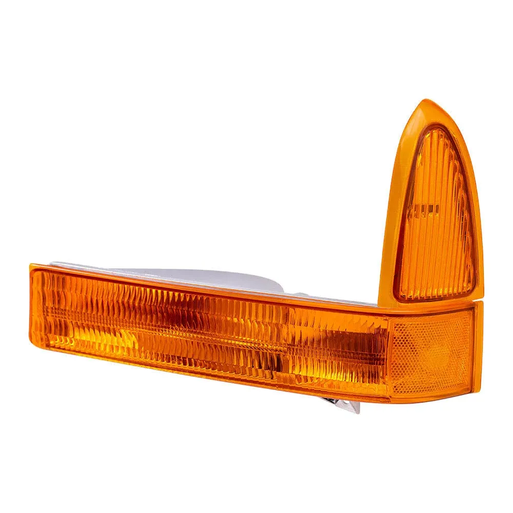 Brock Replacement Drivers Park Signal Front Marker Light with Amber Lens Compatible with 1999-2004 F250 F350 F450 Super Duty Pickup Truck