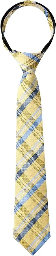 "Spring Notion Boy's Tartan Plaid Woven Zipper Tie"