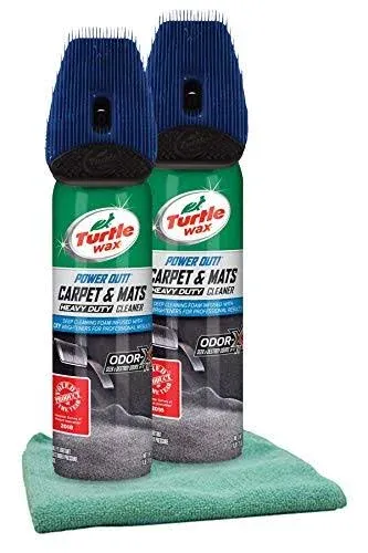 Turtle Wax Oxy Power Out Carpet Cleaner (18 oz.) Bundle with Microfiber Cloth (3 ...