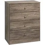 Prepac Astrid 4-Drawer Chest Drifted Gray