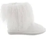 Bearpaw Women's Boo Fur Booties, White, 9