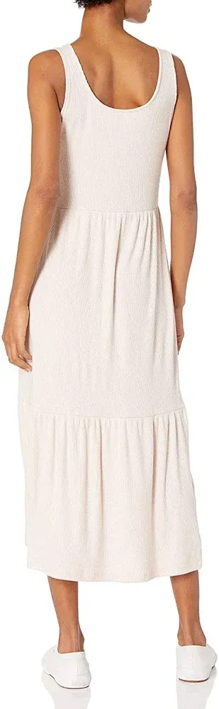 Amazon Essentials Women's Cozy Knit Rib Sleeveless Tiered Maxi Dress (Previously Daily Ritual)