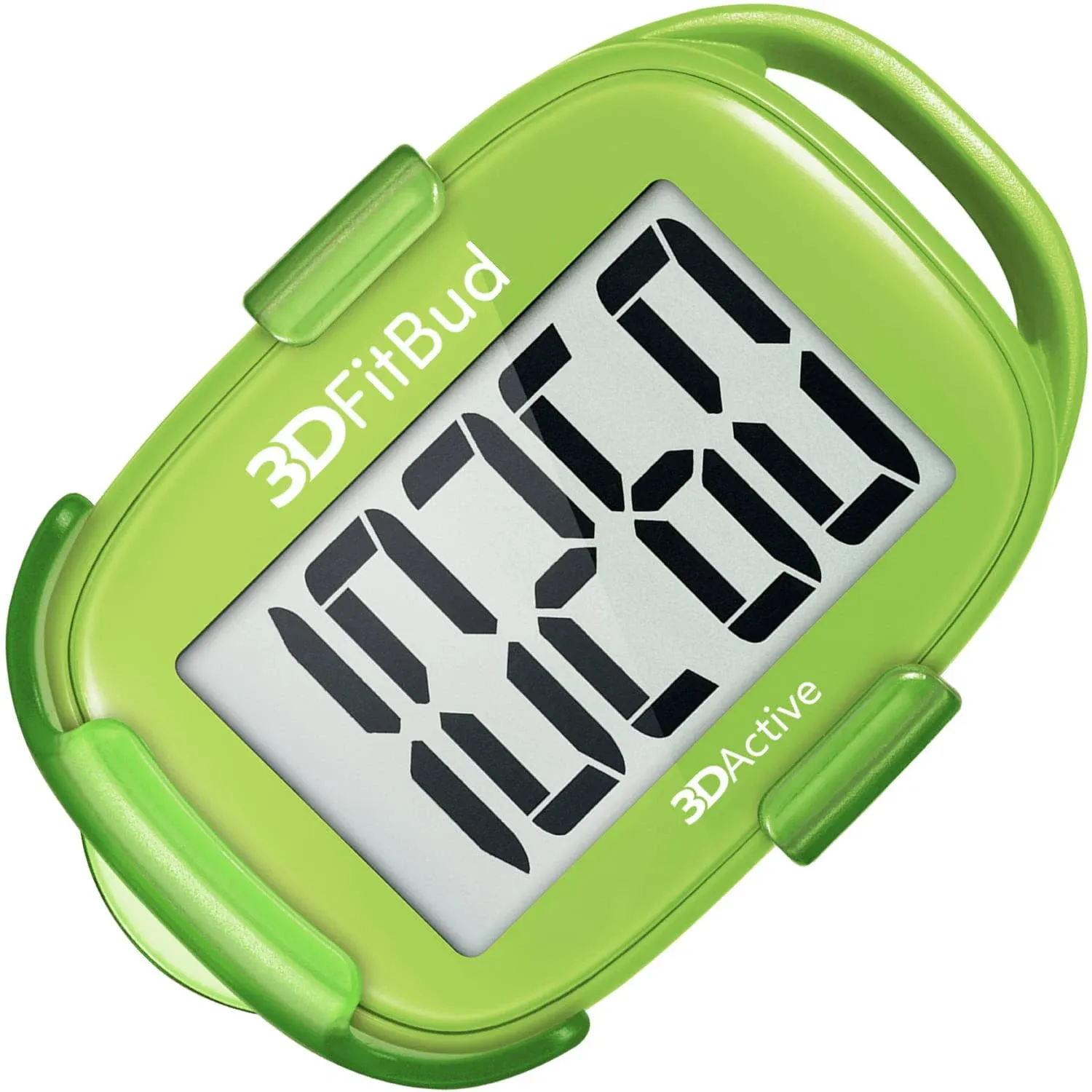 3DActive 3DFitBud Simple Step Counter Walking 3D Pedometer with Clip and Lanyard, A420S (Green)