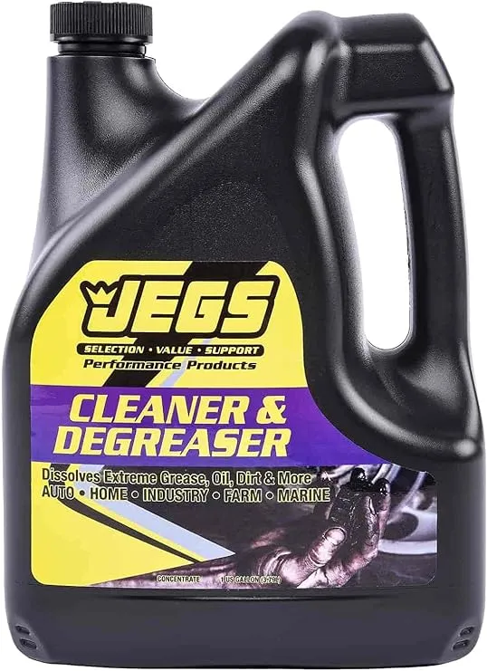 JEGS Industrial Strength Cleaner and Degreaser | 1 Gallon | Concentrated | Dissolves Extreme Grease & More | Biodegradable Formula | Made in USA