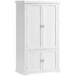 VASAGLE Pantry Cabinet, 53.5-Inch High Freestanding Tall Cupboard Storage Cabinet, 2 Cabinets, 2 Adjustable Shelves, 6 Door Shelves, for Living Room