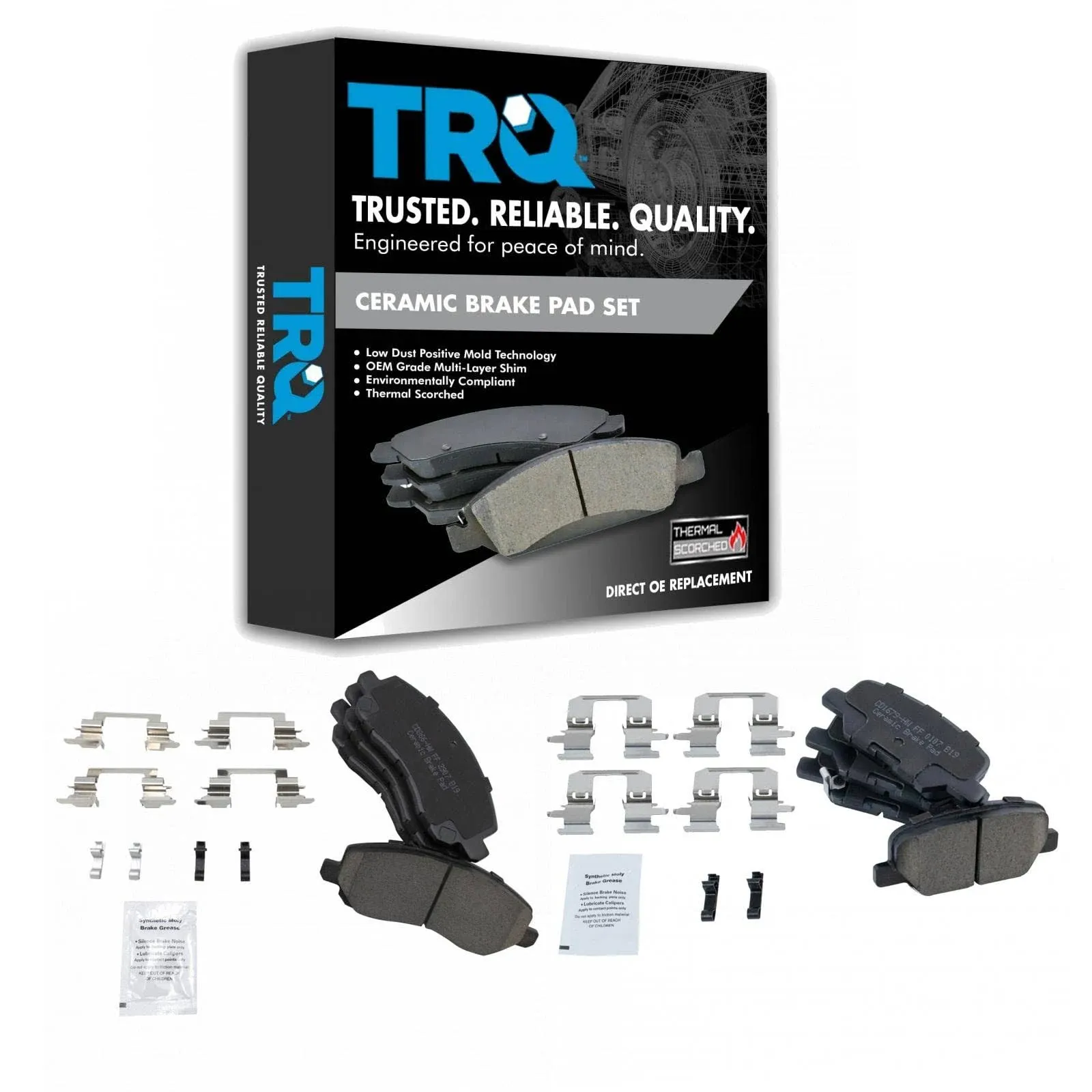 TRQ Ceramic Disc Brake Pads for Mitsubishi Outlander