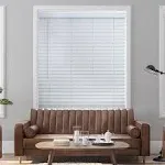 2&#034; Cordless Faux Wood Blind - Smooth White