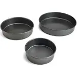 Chicago Metallic 5233128 Professional Non-Stick 3-Piece Round Cake Pan Bakeware