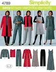 Simplicity Patterns 4789 UNCUT Size 20W-28W Jacket Skirt Pants Dress Size BB