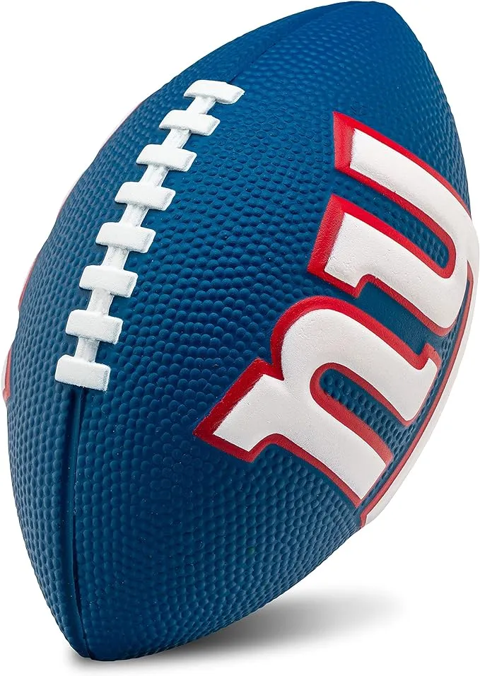 Franklin Sports NFL Team Foam Footballs - Soft Foam Youth Mini Footballs for All NFL Teams - Kids Junior 8.5" Football + Air Pump Sets - Official NFL Licensed Football