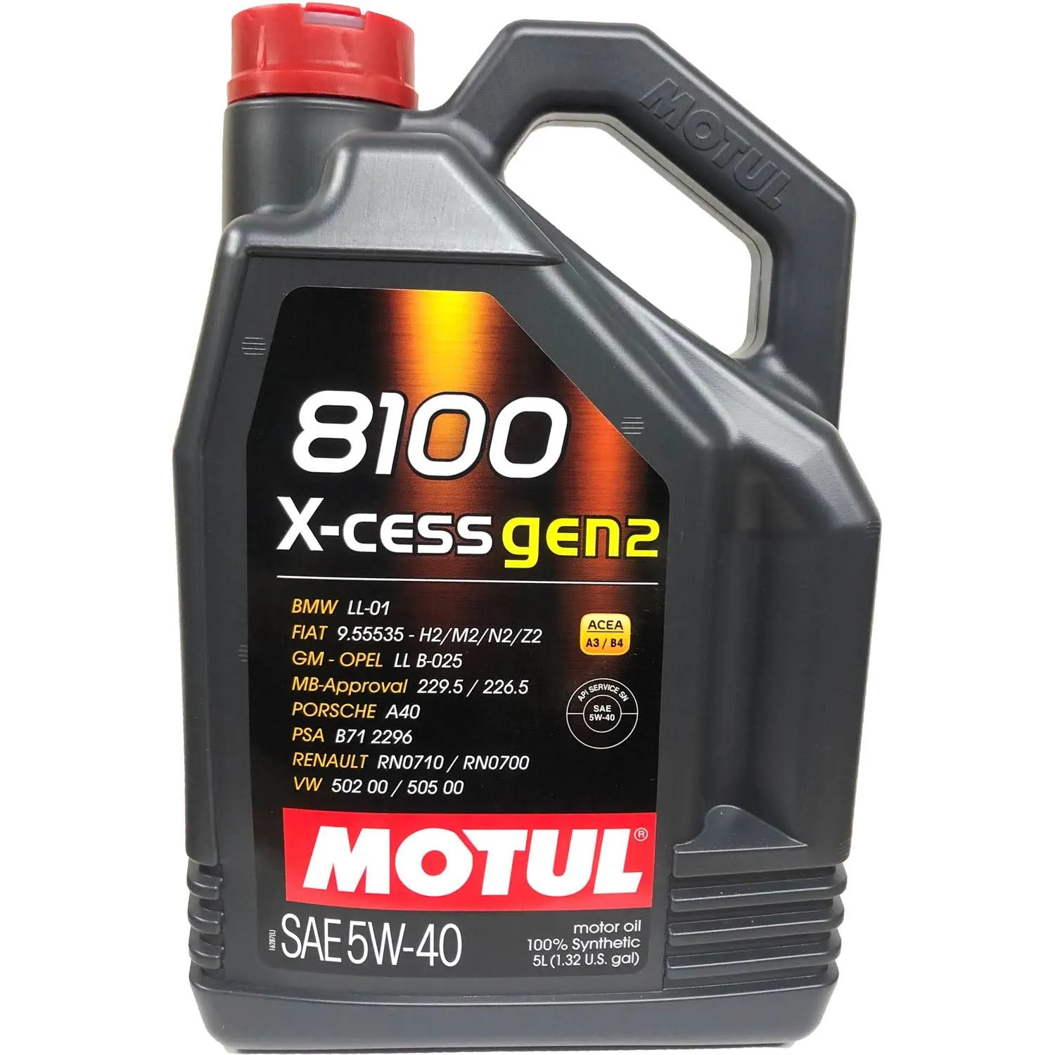 Motul 8100 X-cess Gen2 5W-40 5 Liter Premium Engine Oil 100% Synthetic