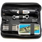 Bike Repair Bag & Bicycle Tire Pump, Tire Puncture Repair Kit, Bike Multi Tool ...