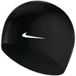 Nike Solid Silicone Swim Cap Black/White