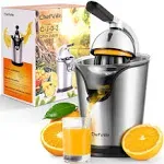 ChefVille CJ02 Electric Citrus Juicer, Electric Orange Juicer Squeezer with 2 Cones for Easy Use, Large Capacity Juice Container for the Whole Family, Party, Commercial Use, exprimidor de naranjas electrico